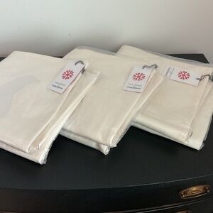 NWT Set of 3 Crate & Barrel Soaring Dove 23"x23" Embroidered Linen Pillow Covers